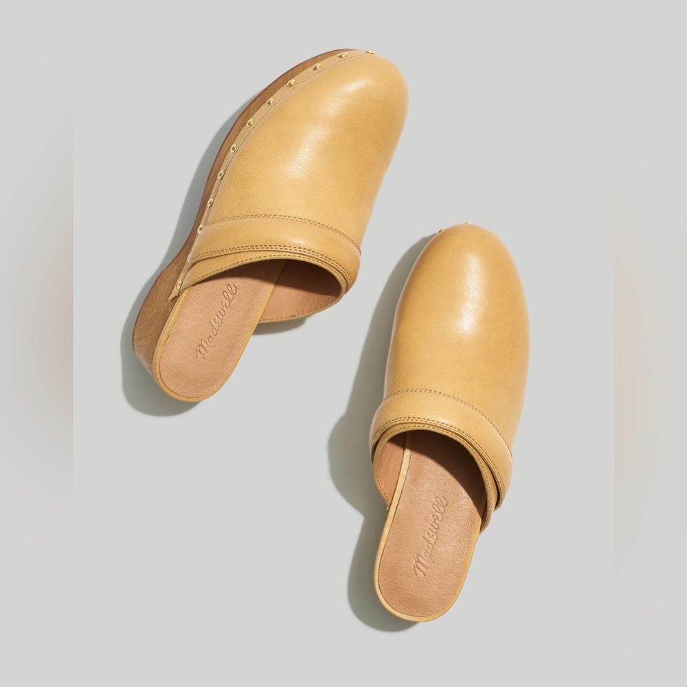 MADEWELL THE CECILY CLOG OILED LEATHER IN DRIED STRAW 9.5 - Picture 2 of 9